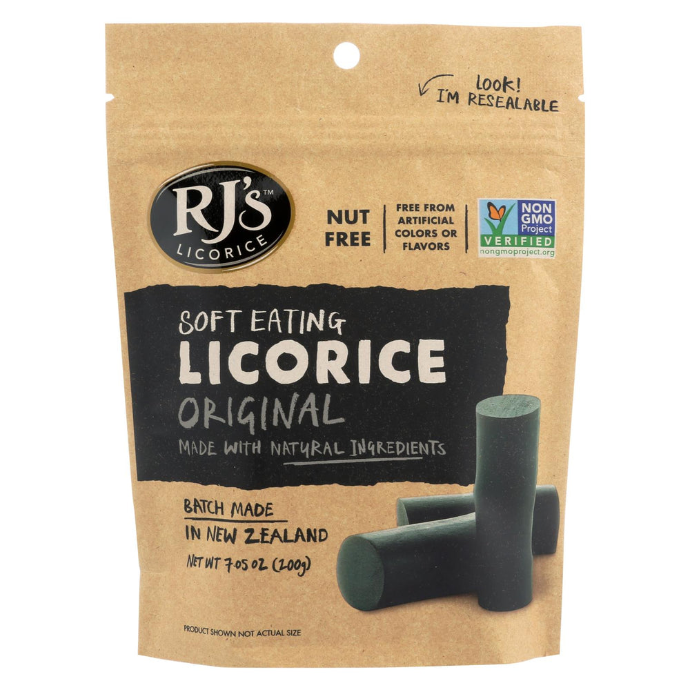 Rj's Licorice Soft Eating Licorice - Original - Case Of 8 - 7.05 Oz