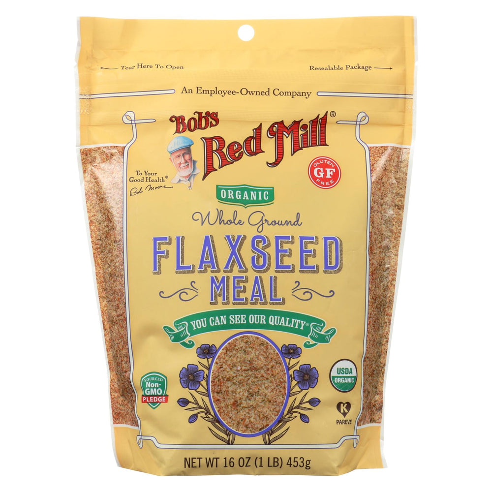 Bob's Red Mill Organic Flaxseed Meal - Brown - Case Of 4 - 16 Oz
