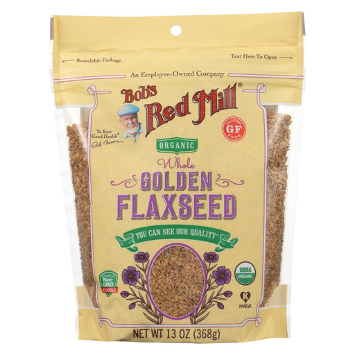 Bob's Red Mill Organic Flaxseeds - Golden - Case Of 6 - 13 Oz