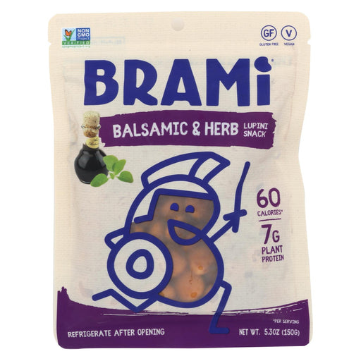 Brami Lupini Snack - Balsamic And Herb - Case Of 8 - 5.3 Oz.