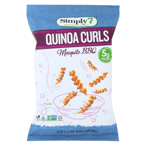 Simply7 Quinoa Curls - Mesquite Bbq - Case Of 12 - 3.5 Oz.