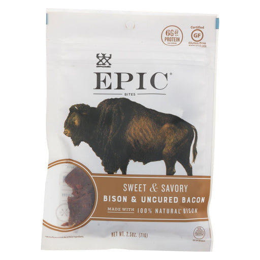 Epic Jerky Bites - Bison Meat - Case Of 8 - 2.5 Oz.
