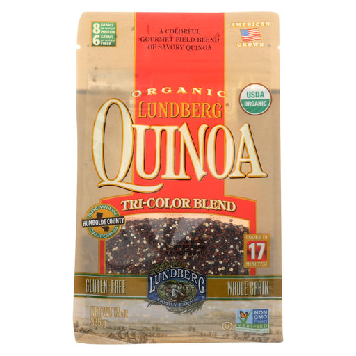 Lundberg Family Farms Quinoa - Organic - Tricolor Blend - Case Of 6 - 12 Oz