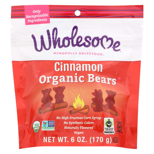 Wholesome! Candy - Organic - Cinnamon Bears - Case Of 6 - 6 Oz