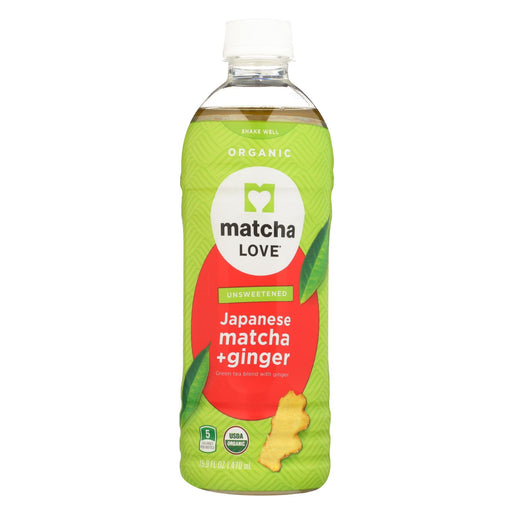 Matcha Love Drink - Organic - Matcha And Ginger - Case Of 12 - 15.9 Fl Oz
