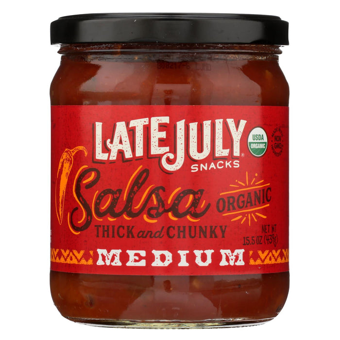 Late July Snacks Salsa - Medium - Case Of 12 - 15.5 Oz.