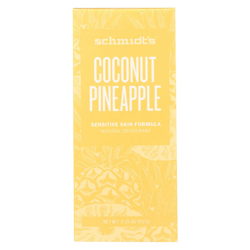Schmidt's Natural Deodorant Stick - Coconut Pineapple - 3.25 Oz