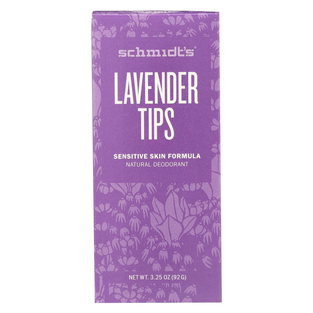 Schmidt's Natural Deodorant Stick - Lavender Tips - 3.25 Oz