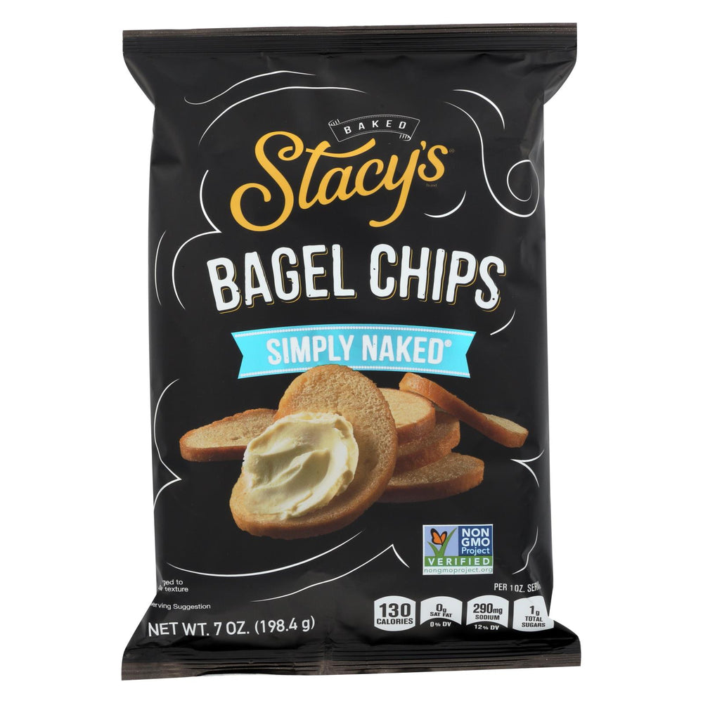 Stacy's Pita Chips Bagel Chips - Simply Naked - Case Of 12 - 7 Oz