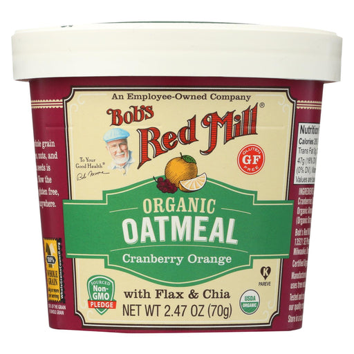 Bob's Red Mill Oatmeal Cup - Organic Cranberry Orange - Gluten Free - Case Of 12 - 2.47 Oz