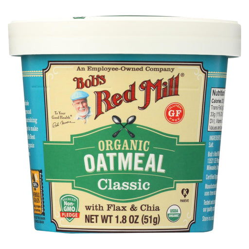 Bob's Red Mill Oatmeal - Organic - Cup - Classc - Gluten Free - Case Of 12 - 1.8 Oz