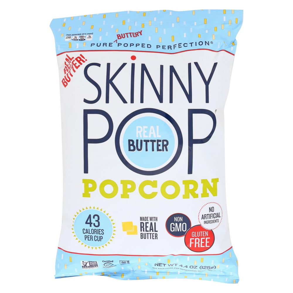 Skinnypop Popcorn Popcorn - Real Butter - Case Of 12 - 4.4 Oz