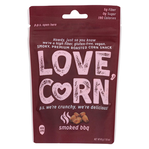 Love Corn - Roasted Corn Bbq - Case Of 10 - 1.6 Oz
