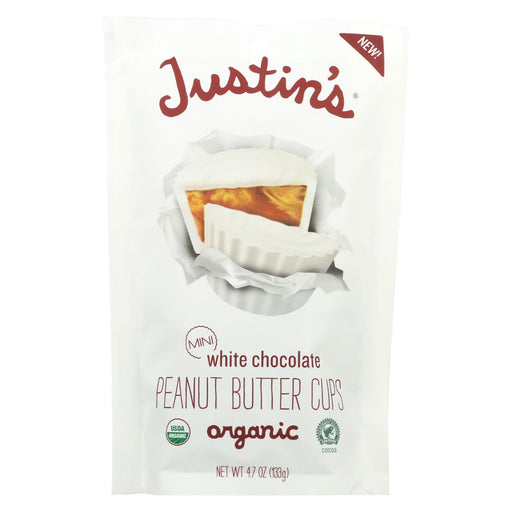 Justin's Nut Butter Peanut Butter Cups - White Chocolate - Case Of 6 - 4.7 Oz.