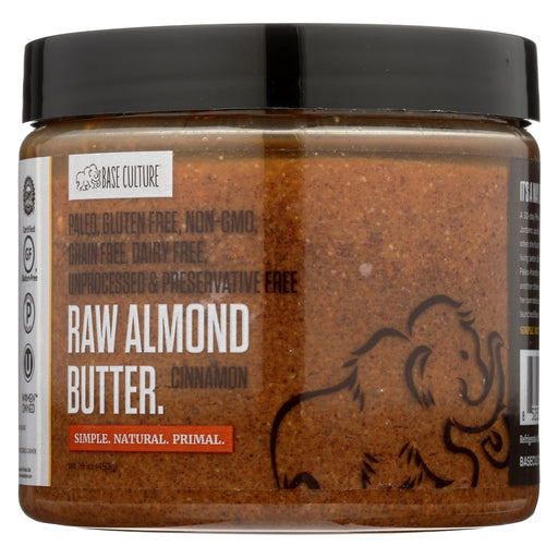 Base Culture Almond Butter - Cinnamon - Case Of 6 - 16 Oz.