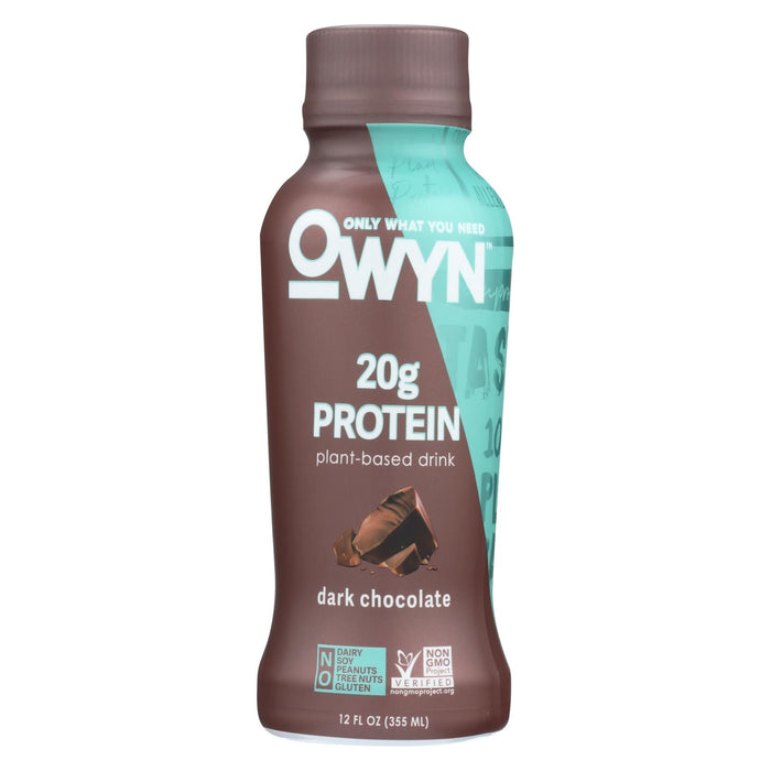 Only What You Need Plant Based - Dark Chocolate - Protein - Case Of 12 - 12 Fl Oz