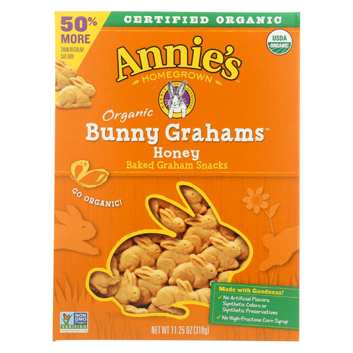 Annie's Homegrown Bunny Grahams - Organic - Honey - Case Of 6 - 11.25 Oz