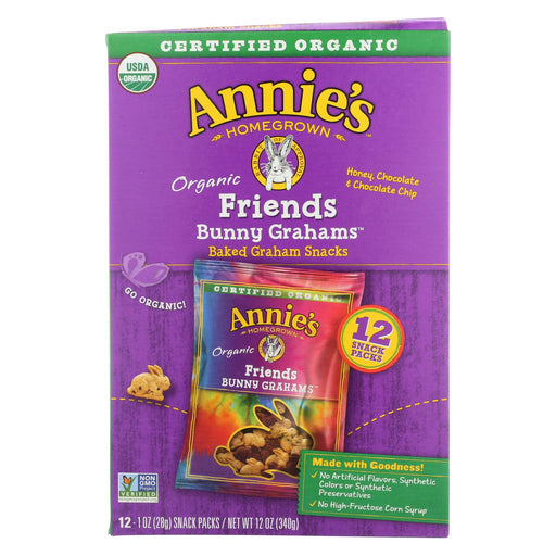 Annie's Homegrown Snack Pack - Organic - Bunny Grahms - Frd - 12 - Case Of 4 - 12-1 Oz