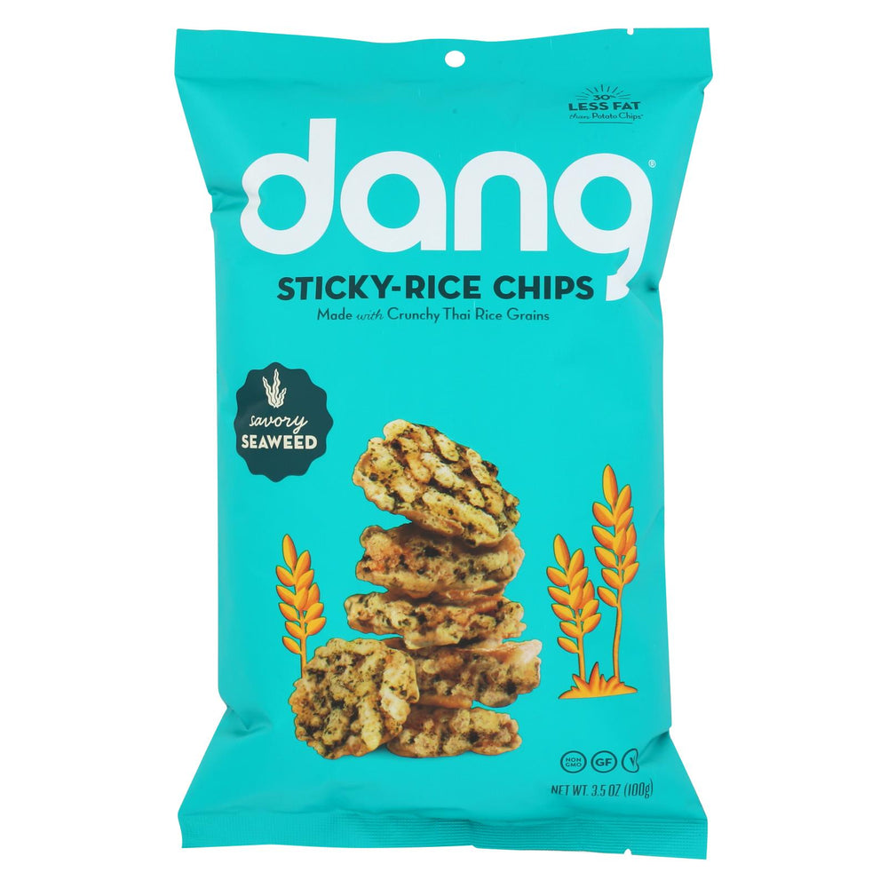 Dang Rice Chip - Sticky - Savory Seaweed - Case Of 12 - 3.5 Oz