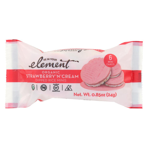 Element Rice Cakes - Strawberry'n'cream - Case Of 9 - .85 Oz.