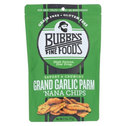 Bubba's Fine Foods Nana Chips - Grand Garlic Parm - Case Of 8 - 2.7 Oz.