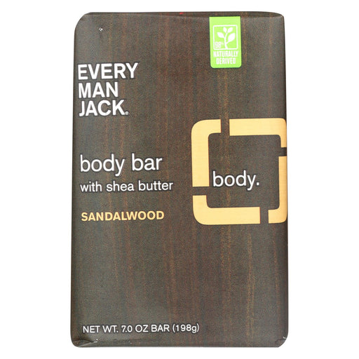 Every Man Jack Body Bar Sandalwood - Case Of 1 - 7 Oz.