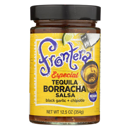 Frontera Foods Salsa - Especial Tequila Borracha Salsa - Black Garlic And Cascabel - Case Of 6 - 12.5 Oz.