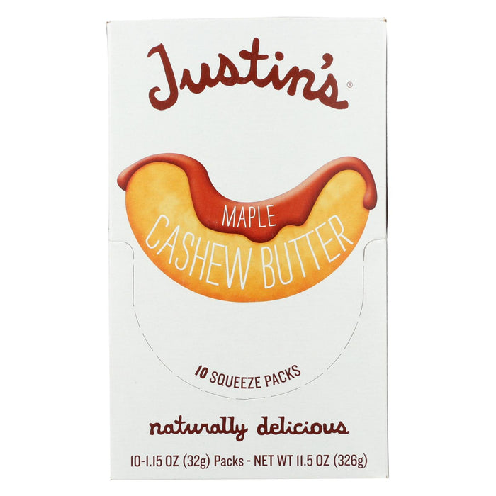 Justin's Nut Butter Cashew Butter - Classic - Case Of 10 - 1.15 Oz.