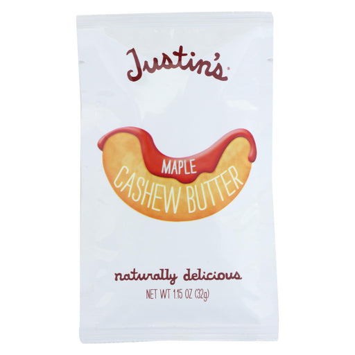 Justin's Nut Butter Cashew Butter - Maple - Case Of 10 - 1.15 Oz.