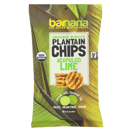 Barnana Plantain Chips - Lime - Case Of 8 - 5 Oz.