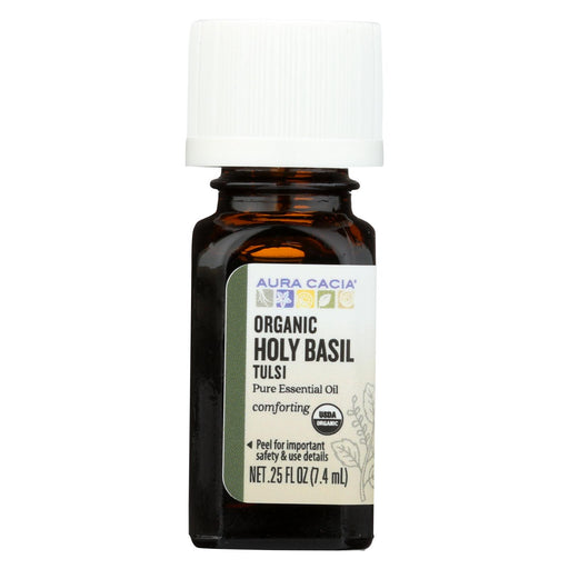 Aura Cacia Essential Oil - Holy Basil - Case Of 1 - .25 Fl Oz.