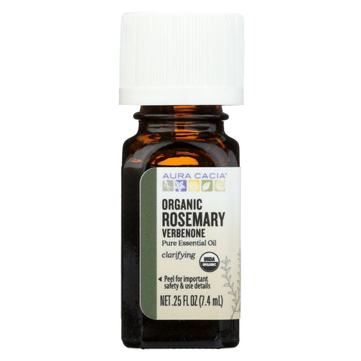 Aura Cacia Essential Oil - Rosemary, Verbenone - Case Of 1 - .25 Fl Oz.