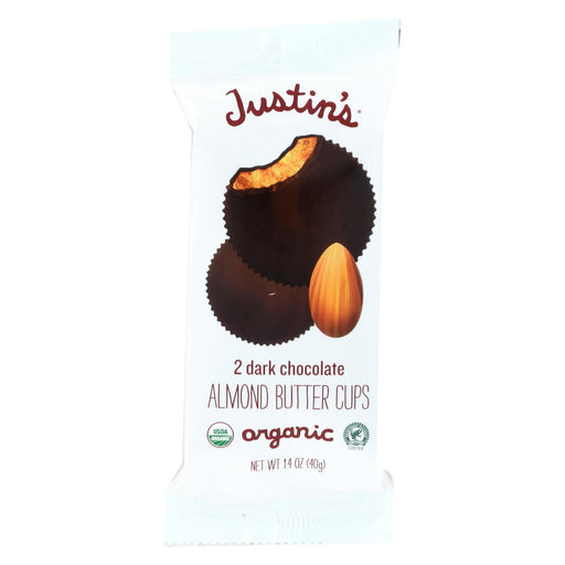 Justin's Nut Butter Almond Butter Cups - Dark Chocolate - Case Of 12 - 1.4 Oz.