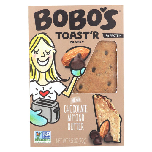 Bobo's Oat Bars - Toaster Pastry - Chocolate Almond Butter - Case Of 12 - 2.5 Oz.