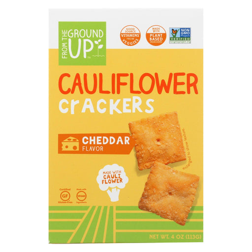 From The Ground Up Crackers - Cauliflower Cheddar - Case Of 6 - 4 Oz.