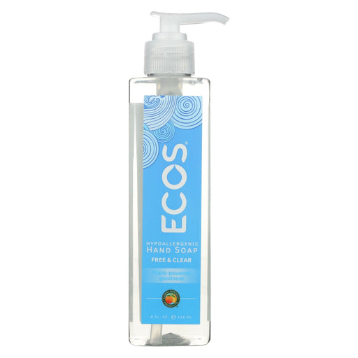 Ecos Hand Soap - Free And Clear - Case Of 6 - 8 Fl Oz.