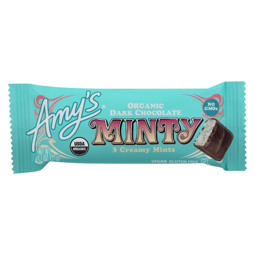 Amy's Organic Dark Chocolate - Minty - Case Of 12 - 1.10 Oz.