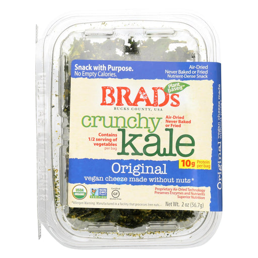 Brad's Plant Based Crunchy Kale - Original - Case Of 12 - 2 Oz.