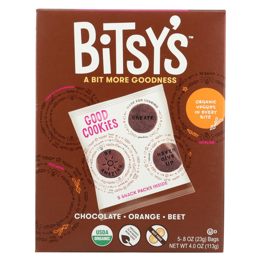 Bitsys Brainfood Cookies Chocolate Orange Beet - Case Of 6 - 5-4 Oz.
