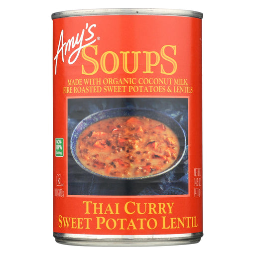Amy's Soup Thai Curry Sweet Potato Lentil - Case Of 12 - 14.5 Oz