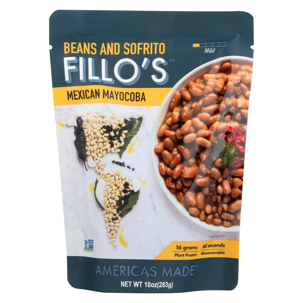 Fillo's Beans - Mexican Mayocoba Mild - Case Of 6 - 10 Oz.