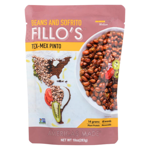 Fillo's Beans - Tex Mex Pinto - Case Of 6 - 10 Oz.