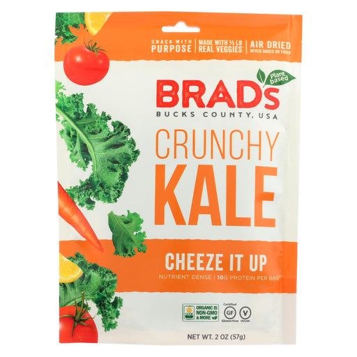Brad's Plant Based Crunchy Kale - Cheeze It Up - Case Of 12 - 2 Oz.