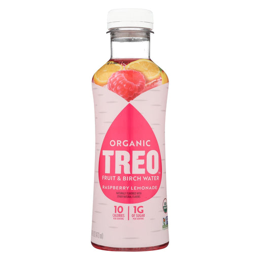 Treo Birch Water Beverage - Raspberry Lemonade - Case Of 12 - 16 Fl Oz.